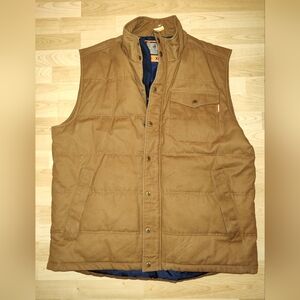 Bison Canvas Vest. Sz XLT Men. Brown Canvas Outdoors Vest. Legendary Whitetails.